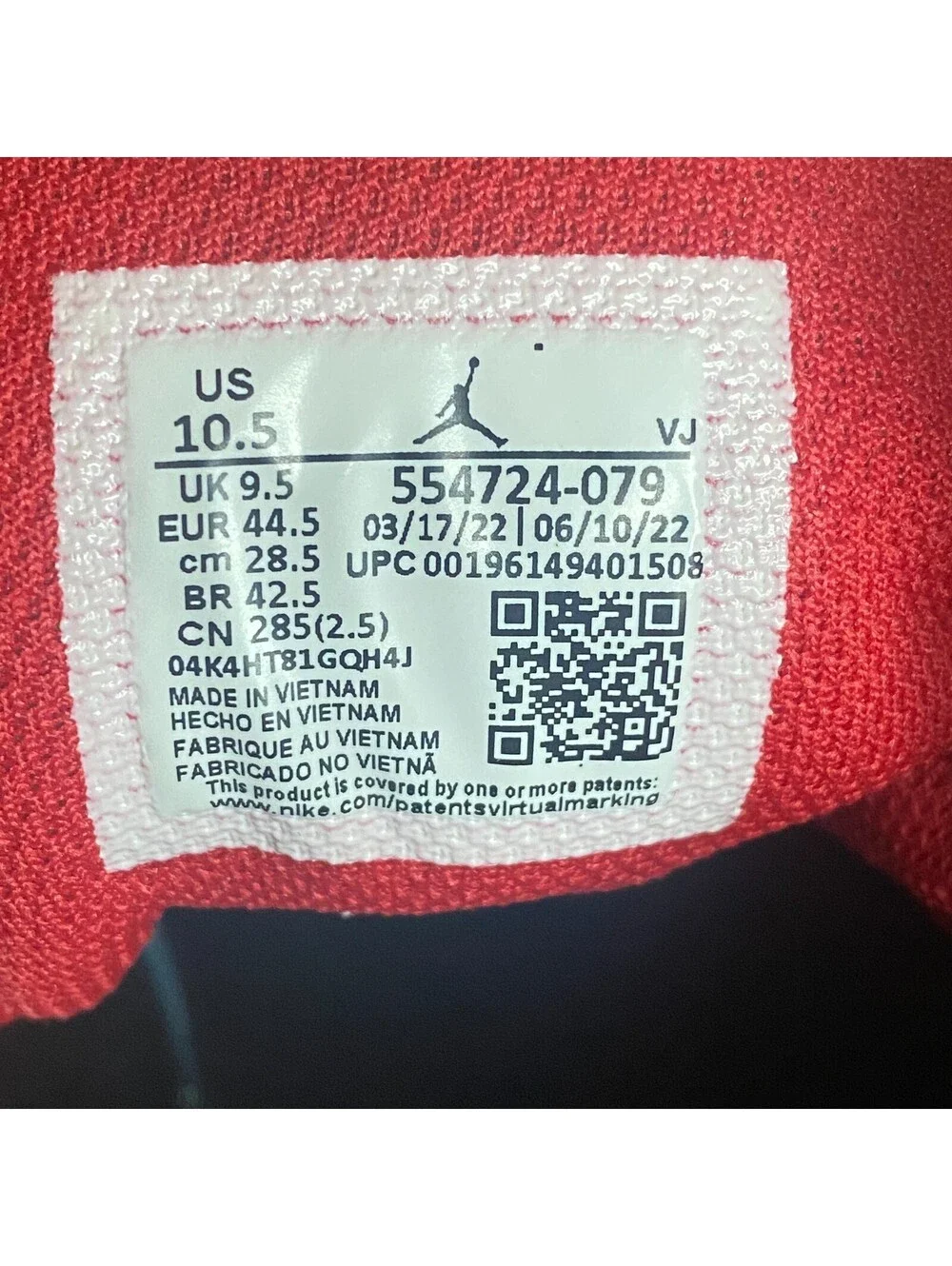 Nike Air Jordan 1 Mid Bred Toe Shoes Mens 10.5 Black Fire Red White 554724-079